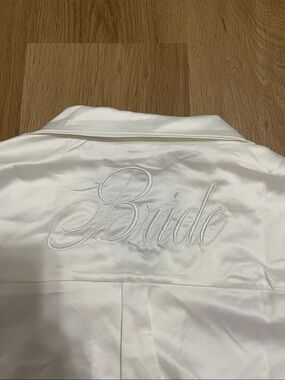 Flora Nikrooz White Satin "Bride" Embroidered Pajama Set